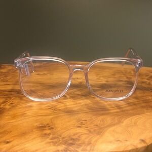 Mainstreet Jenny Eyeglasses 52-21-140 Light Blue Translucent Round Square Frames